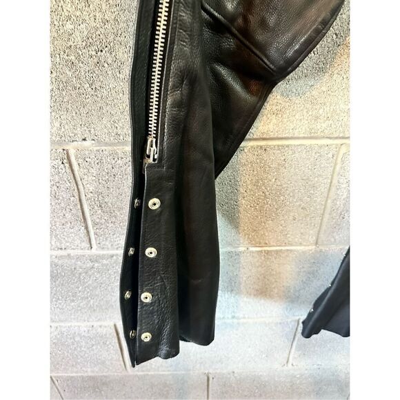 Adjustable Genuine Leather Riding Motorcycle Chaps Black Size 10 NWT - Picture 3 of 7